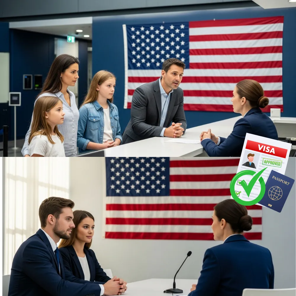 Imagem ilustrativa para o artigo Visto EUA para casais e famílias: como aumentar as chances de aprovação da Now Vistos